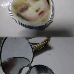 Heart shape 3D Doll blink eyes cute mirror