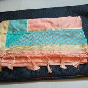 Silk Cotton Saree With Blouse