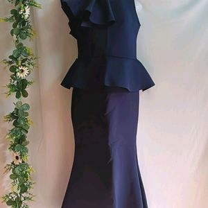 Designer Dress/ Peplum Gown/ Evening Dress