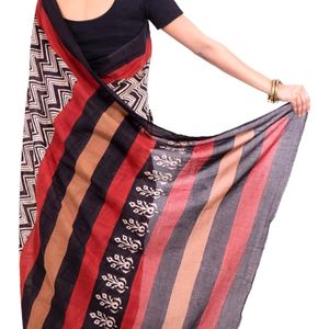 Handmade Block Printed Cotton Saree