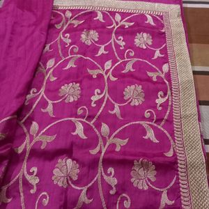 Designer Fancy Saree With Stiched Blouse