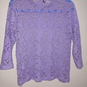 Lavender Lace Top