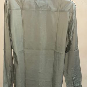 Olive Full Sleeves Slim Fit Shirt