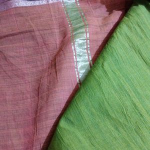 Shining Silver Border Not Used Saree