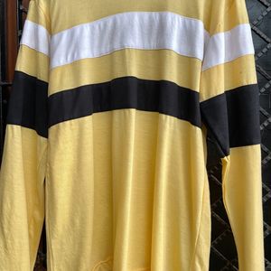 Men Yellow Tshirt Full Sleeve