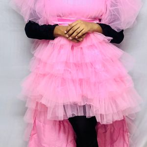 High Low Ruffle Gown For Sale