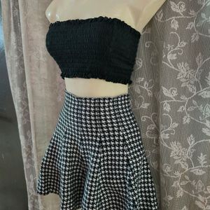 High A-Line Skirt, Tube Top