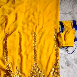 Yellow Beautiful Wedding Saree