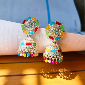 Multi Colour Jhumka | Earrings