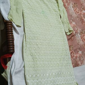 Light Green Chikankari Kurti