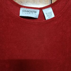 Chico's Imported Reddish Maroon Top