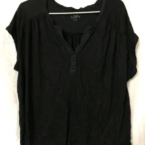 Loft Black Short Sleeve Top