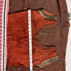 Jari Border Rust Saree