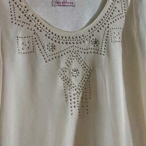 Glamorous Shine Cream Top