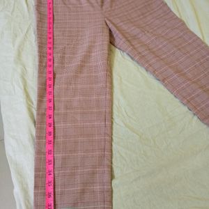 Pink Check Formal Pant