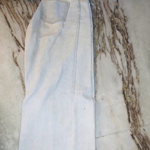 Washed Light Blue Denim Jeans