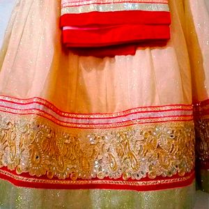 New Lehnga Red and😍golden