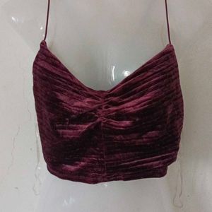 VELVET CROP TOP