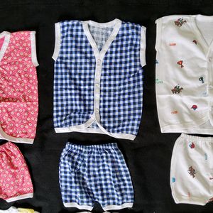 Set Of 6 New Born Baby Clothes (0-3 Months)