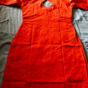 Stitch Orange Kurti