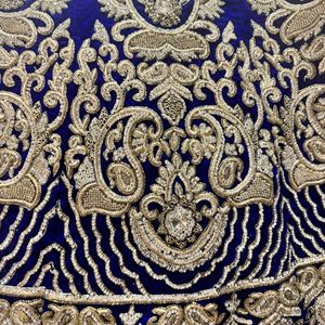 Navy Blue Heavy Bridal Lehenga