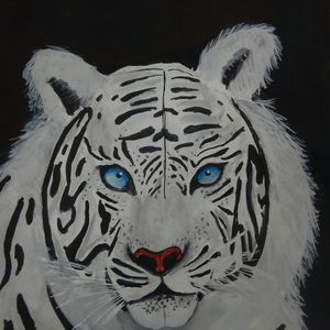 White Tiger Painting