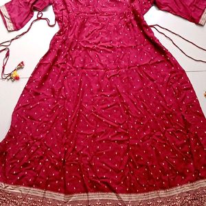 Maroon Ethnic Gown