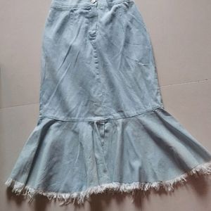 Mermaid Denim Skirt