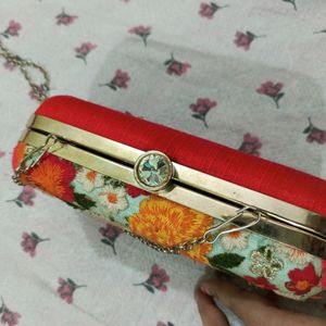 I Am Selling Floral Embroidery Clutch