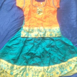 Pattu Skirt And Top