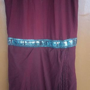 Maroon Embellished Party Wear Long Gown