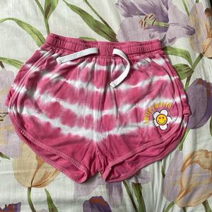 Rose Pink Smiley World Shorts