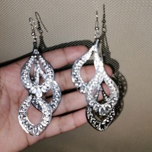 Long Silver Earrings