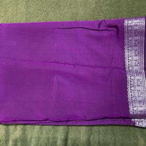 Purple Sari With Blouse