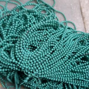 Opaque Aqua Green Hanks 2.0mm glass beads, jewelry , findings, craft