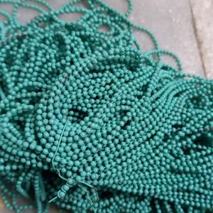 Opaque Aqua Green Hanks 2.0mm glass beads,  jewelr