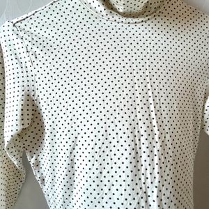 Turtle Neck White Top For Women