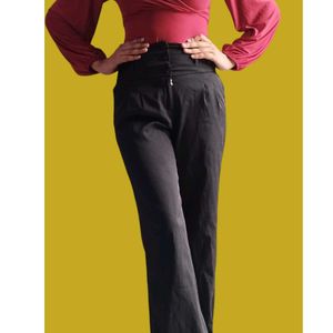 Black Highwaist  Flared Pant