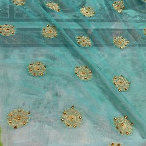 Ethnic Wear Saree Double Shade With Peacock Border