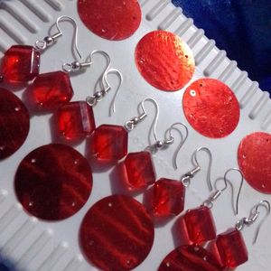 Red Earings Stud Jewellery For Womens And Girls