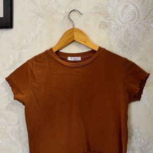 Brown Cute Crop Top!!