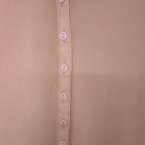 Peach Colour V-neck Shirt