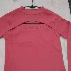 Peach Neck Design Top