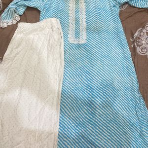 Plus Size Cotton Kurti And Palazzo