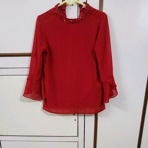 Red Hot Party Top By AND