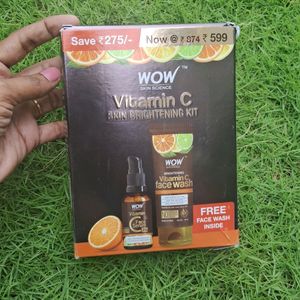 Wow Vitamin C Kit Face Wash And Faceserum Combo