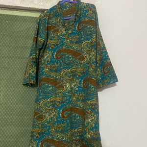 Printed Blue Kurta