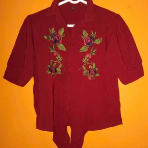 Maroon Color Stylish Top