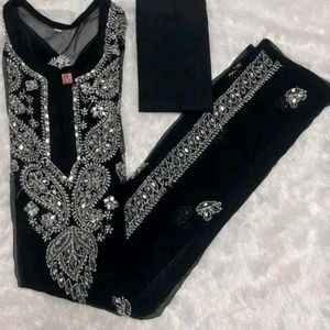 Black Georgette Kurti