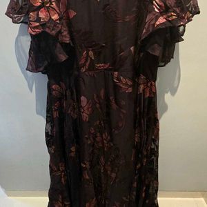 Wine Color Gown With Dori